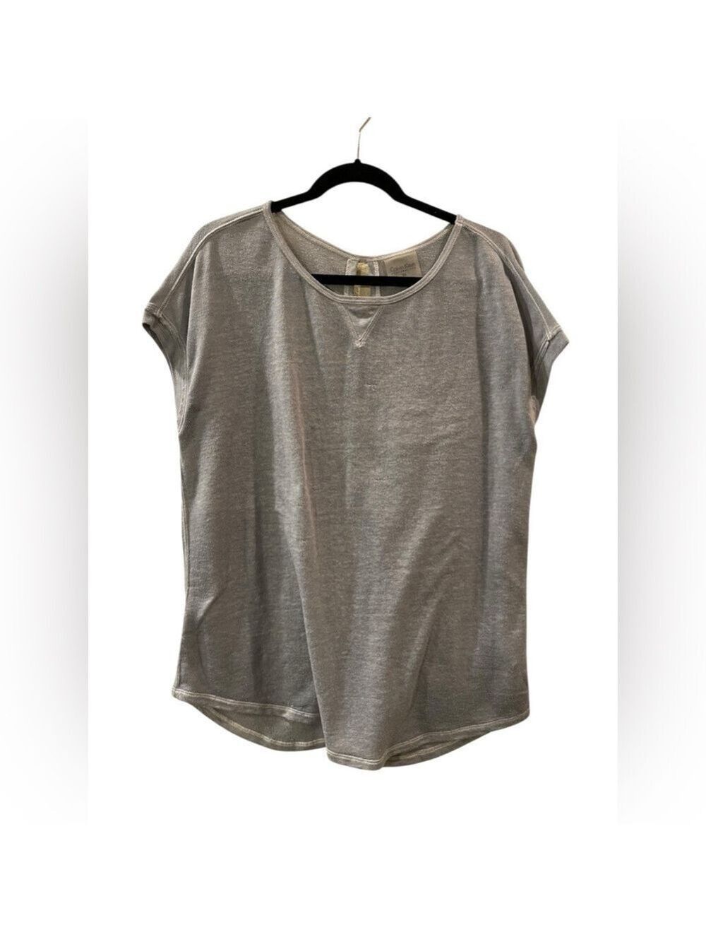 Calvin Klein Women’s Performance Shirt Gray Short Sleeve Round Neck size: XL
